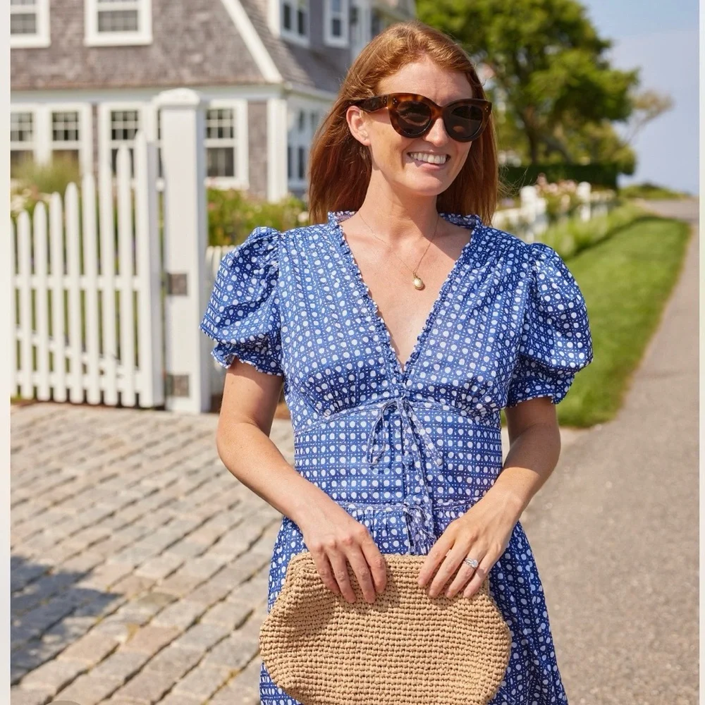 Hill House Blue Polka Dot Maxi Dress - Picture 3 of 8
